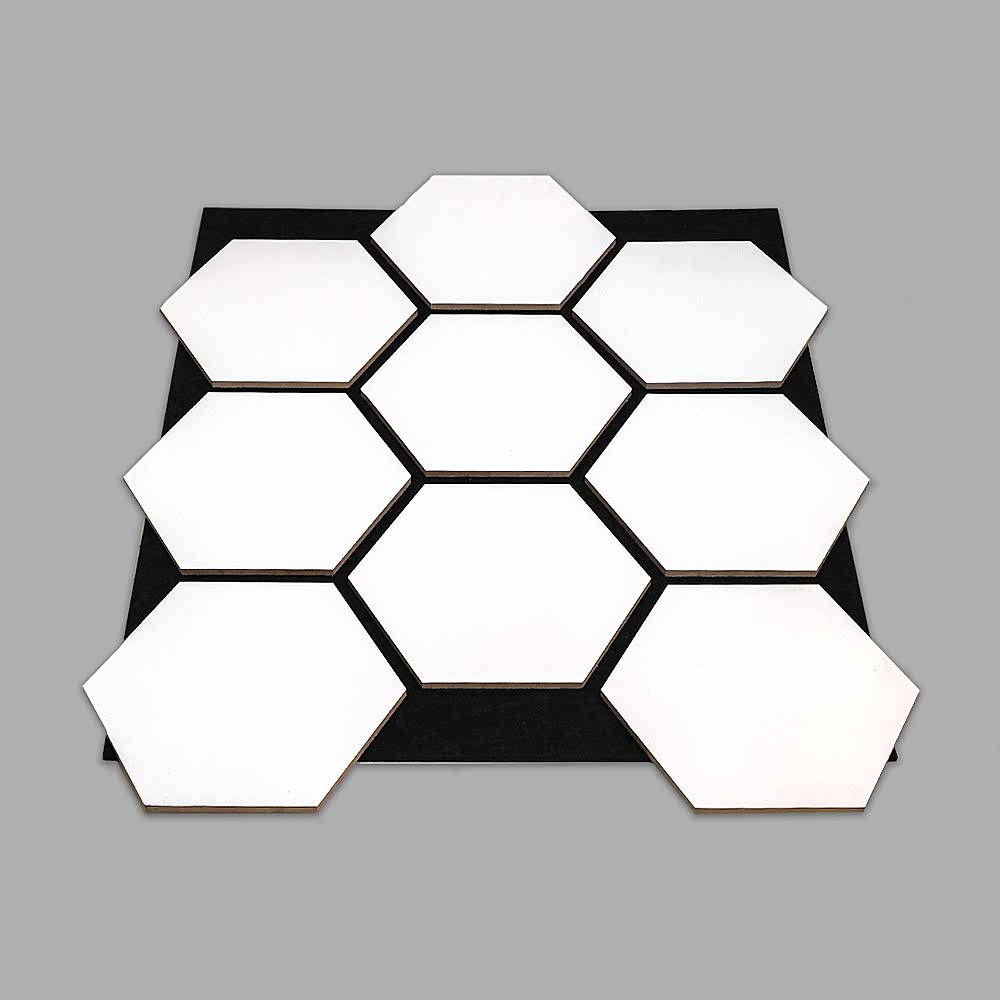 BEYAZ HEXAGON AKUSTİK DUVAR PANELİ 