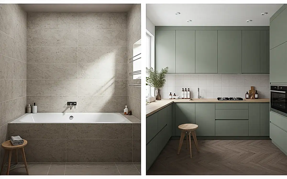  Banyo ve Mutfak için Suya Dayanıklı Lambri